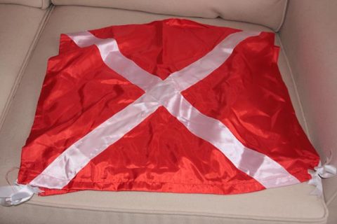 Jockey colours - red and white