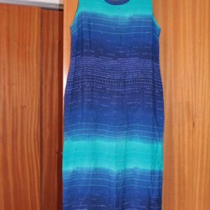 Tie dyed short blue / turquoise dress (Bertex) sleeveless
