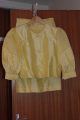 Vintage lemon suit, satin.  Short skirt
