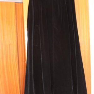Evening cloak, black very long with hood