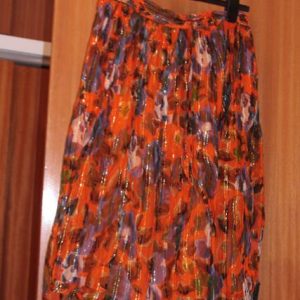 Orange glittery skirt