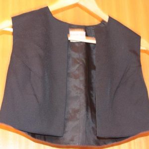 Black ladies waistcoat, short Richards