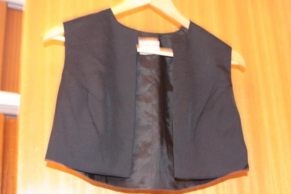 Black ladies waistcoat, short Richards