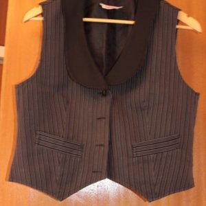Black stripped ladies waistcoat,