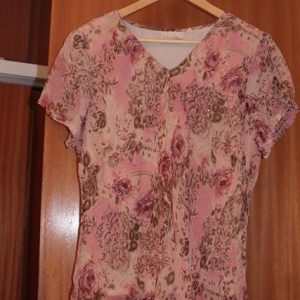 Pink glittery evening top