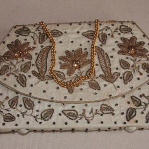 Beige evening bag