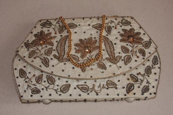 Beige evening bag