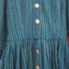 Blue/green check long sleeved dress