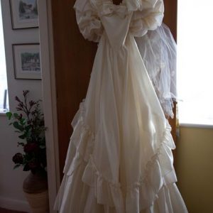 Cream  80's style wedding dress