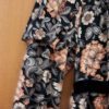 Black peach regency dress long sleeved
