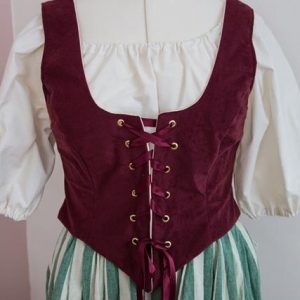 Maroon corset waistcoat