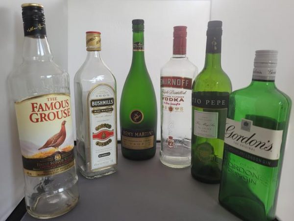 Collection of Spirit Brand Bottles