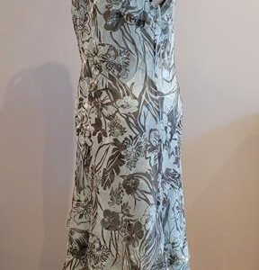 Turqoise Blue Floral sleeveless dress
