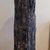 Dark Blue floral long sleeved dress