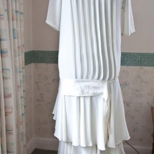 Cream 20's style dress low waisted