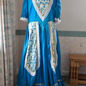 Blue lace Georgian dress