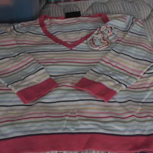 Peach striped jumper