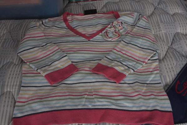 Peach striped jumper