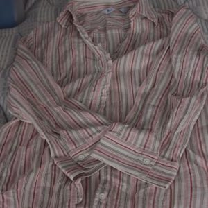 Blouse peach / white