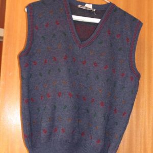 Blue patterned tank top