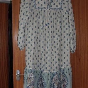 Blue / white long sleeve smock type dress