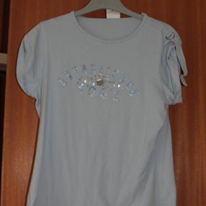 Blue cap sleeve tee shirt