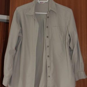 Kaki blouse, long sleeves
