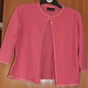 Peach short cardigan
