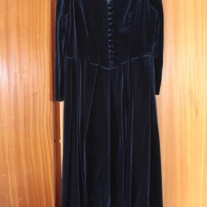 Navy dress, button front to waist (Laura Ashley)