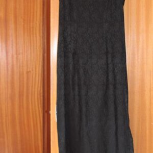 Black long dress Wallis (embossed detail)