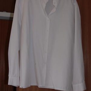 White long sleeved cotton blouse