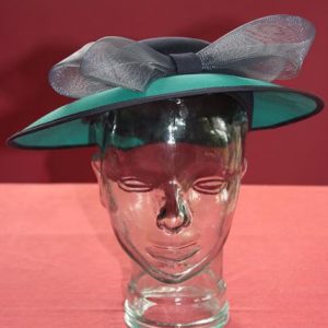 Navy/turquoise with ribbon detail