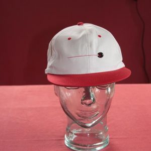 Baseball cap, white red peek