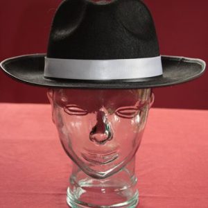 Black gangster hat