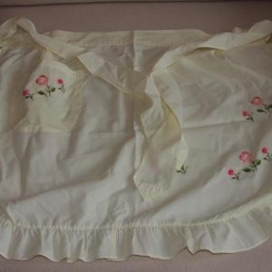 Cream waist apron