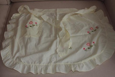 Cream waist apron