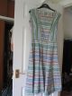 Green / blue sleeveless patterned dress
