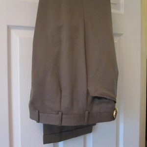 Beige trousers with turnups