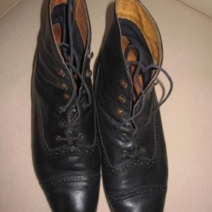 Black Victorian style ankle boots
