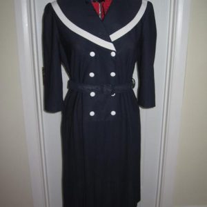Blue sailor collar , drop waist dress