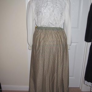 Long beige floral skirt