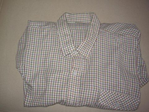 Pink /green/white shirt