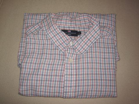 Pink / blue check shirt