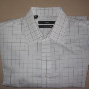 White / grey check