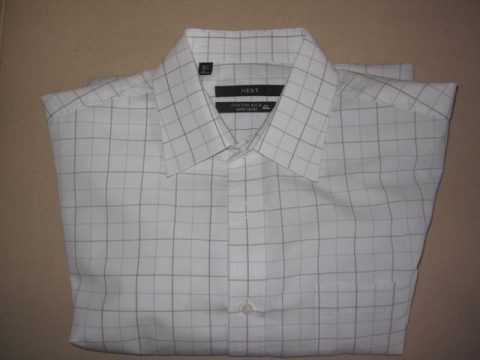 White / grey check