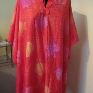 Red floral tunic ( unstitched)