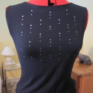 Black glittery top, sleeveless