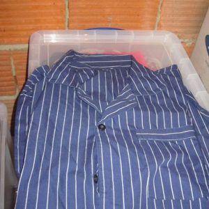 Navy / white striped pyjamas
