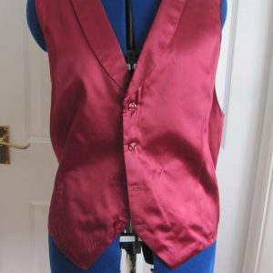 Burgundy waistcoat (silk)