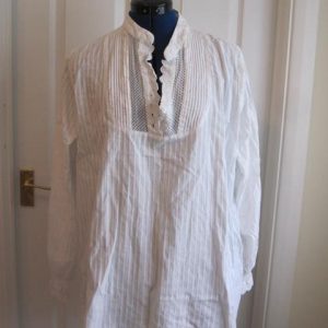 White front fastening blouse